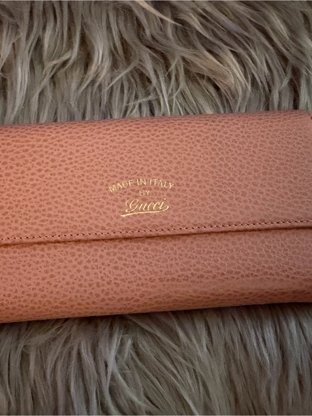 Gucci Swing Continental Flap Wallet in Dusty Pink/Rose